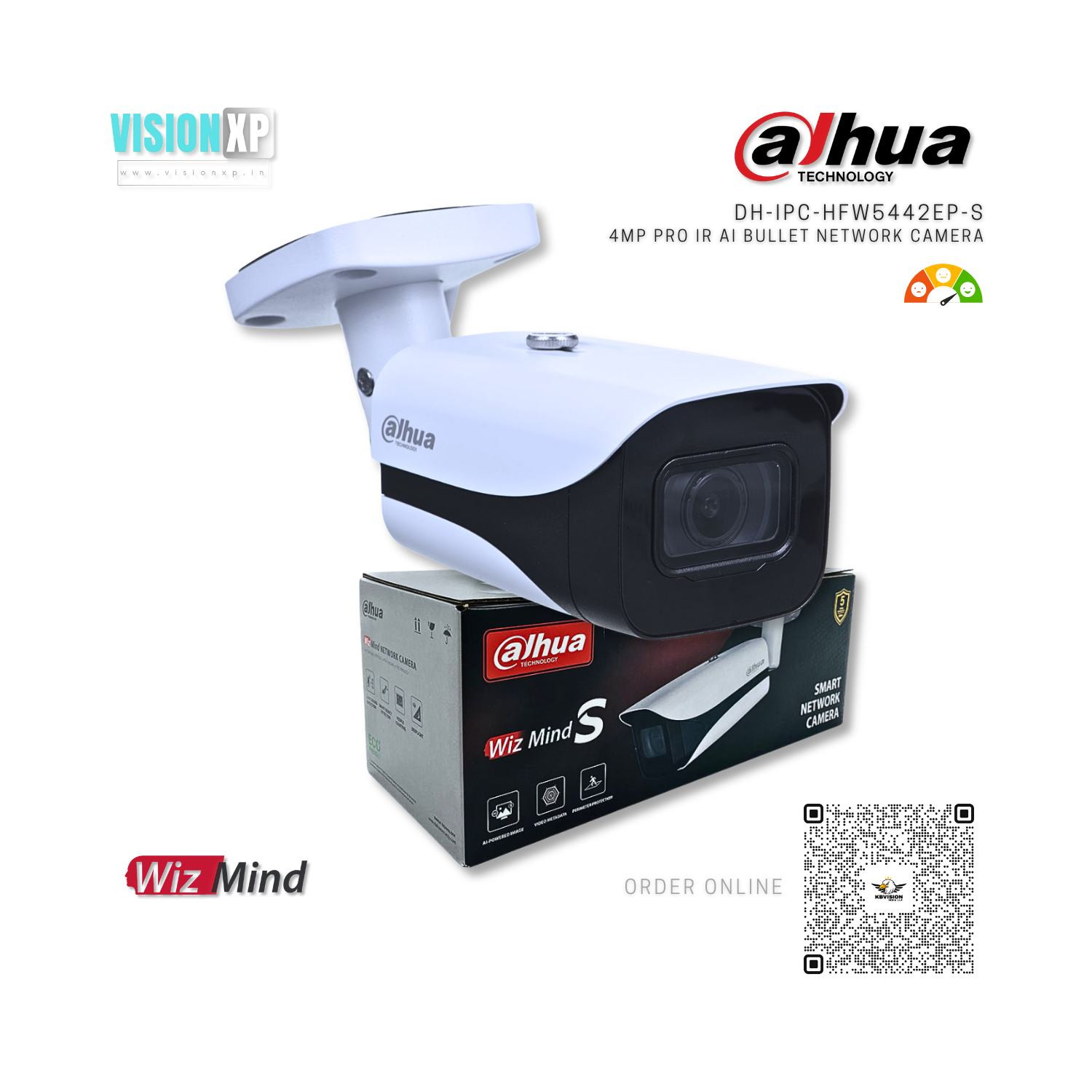 Dahua DH-IPC-HFW5442E-S 4MP Pro AI IR Fixed Lens Bullet Network Camera