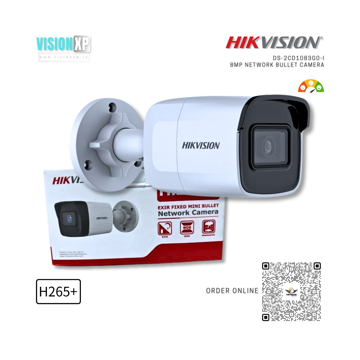 Hikvision DS-2CD1083G0-I 8 MP IR Fixed Bullet Network Camera